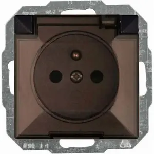 Socket outlet Abex PT-16PH single, IP44 waterproof, black