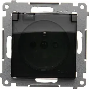 Модуль розетки Kontakt-Simon S54 IP44 16A 250V с прозрачной крышкой и ушком для рамок S54 PREMIUM DGZ1BZ.01/49A