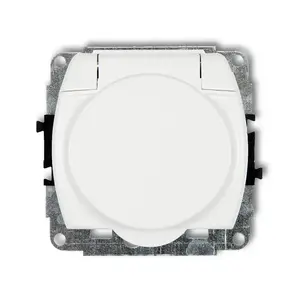 Розетка Karlik GPB-1z | одноместная электрическая розетка, IP20