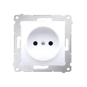 Socket outlet Kontakt-Simon DG1Z.01/11, single, 250 V, IP20, plastic, white, 75×75×40 mm