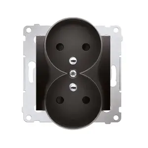 Розетка Kontakt-Simon DGZ2MZ.01/48 — одиночная, 250 В, IP20, антрацит, пластик, 75×46×81 мм