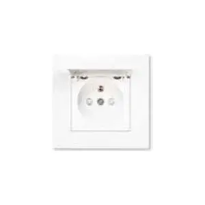 VIKO KARRE single socket with shutter and flap white 90963870