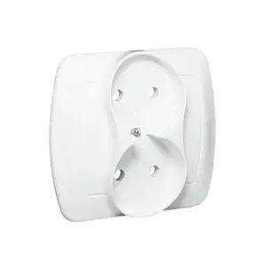 Розетка Kontakt-Simon AG2/11 белая, 250 В, IP20, пластик, 90×80.5×37.5 мм