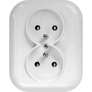 Double grounded electrical outlet MONTIS PT-6F Extensa MT057Z — 2 sockets, grounding