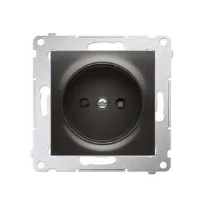 Розетка Kontakt-Simon DG1Z.01/48, антрацит, IP20, 250 В, 75×75×40 мм