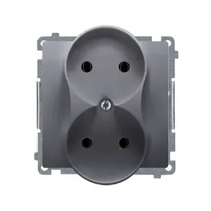Розетка Kontakt‑Simon BMG2MZ.01/43, серебристая, IP20, 250 В, 75×45×80 мм