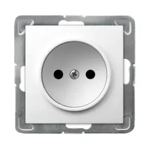 Розетка Ospel GP-1Y/m/00 16A IP20 белая, 71×71×37 мм