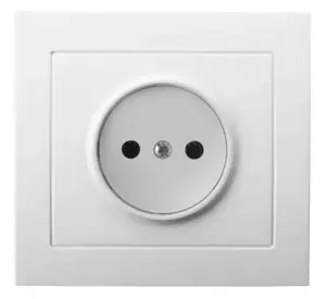 Socket outlet Ospel GP-1W/00 — 16 A, IP20, white, 88×39×82 mm