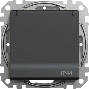 Накладка для выключателя Schneider Electric Sedna GN.1-KR.Z/U IP44 чёрный антрацит