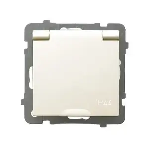 Socket outlet Ospel GPH-1GZP/m/27/w IP44 16 A, 71×71×41 mm