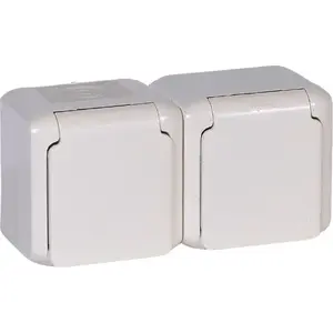 Double waterproof socket Legrand Forix IP44 16A white (model 782377)