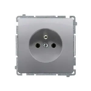 Socket outlet Kontakt-Simon BMGZ1.01/21 — stainless steel, 250 V, IP20, 75×75×40.5 mm