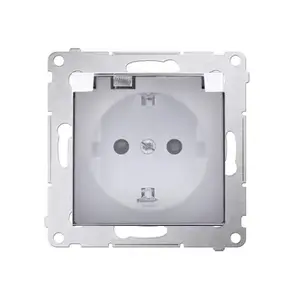 Розетка Kontakt-Simon DGSZ1BZ.01/11A, IP44, 250 В, пластиковый корпус, 84×47,5×89 мм, белая