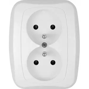Double grounded electrical socket outlet MONTIS MT054Z — flush-mounted, PT-6A