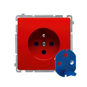Розетка Kontakt-Simon BMGD1.01/22 — 250 В, IP20, пластик, 75×75×40.5 мм, красная
