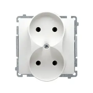 Electrical socket outlet Kontakt‑Simon BMG2M.01/11, single, 250 V, IP20, white, plastic, 75×45×80 mm
