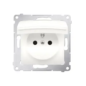 Розетка Kontakt-Simon DGZ1BZ.01/41, IP44, 250 В, белая, пластиковый корпус, 84×45×89 мм