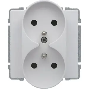 Electrical double socket KOS KOS66 with grounding and switch 16A white