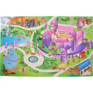 Игровой коврик Sunbaby Mata Castle с машинками, 120×80 см, мягкий коврик для пола