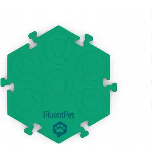 Foam Button Mat FluentPet HexTile Flex by Springos – modular pet communication tiles, green