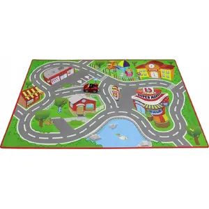Коврик для игр Bburago BB JUNIOR Ferrari Junior City – детский игровой коврик от Bburago