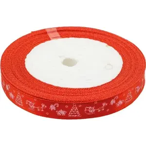 Satin ribbon BREWIS AA293BRW 12 mm x 22 m, Christmas design, color 8