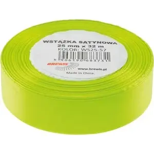 BREWIS satin ribbon 25 mm / 32 mm, color 57 neon green, model AA058BRW