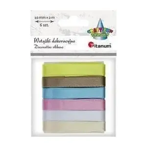 Satin Ribbons TEKA 10 mm x 2 m, set of 6 colors