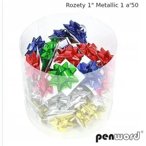 Paper rosettes PartyDeco Party Deco Rozety metallic, pack of 50, metallic finish