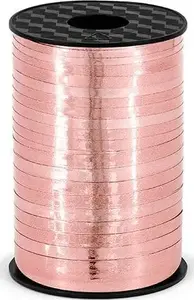 Plastmasas lente PartyDeco 5 mm x 225 m, rozā zelts, one size