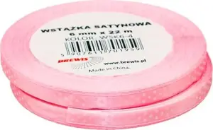 Satin ribbon BREWIS WSK6-4 6 mm dotted pattern by BREWIS