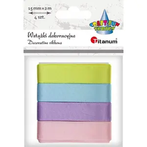 Ribbon pack TEKA 15 mm x 2 m satin ribbons, 6 colors (MPN 603106)