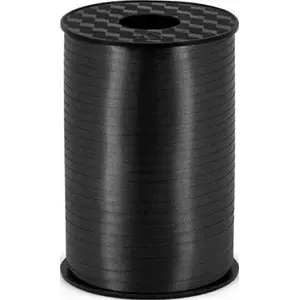 Plastic Decoration Ribbon PartyDeco 5 mm black — universal decorative craft ribbon
