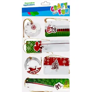 Craft with Fun 3D Paper Gift Tags BILECIK PREZENT CF BN 12pcs (MPN CFBN362)