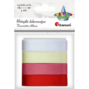 Satin ribbons TEKA 15 mm x 2 m, pack of 6 colors (MPN 603105)