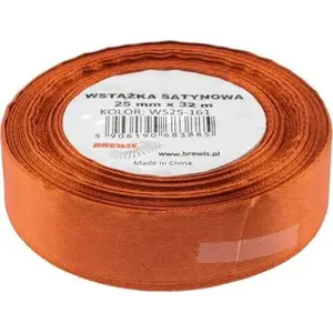 Ribbon BREWIS satin ribbon 25 mm / 32 mm color 161 copper 161 m, brand BREWIS