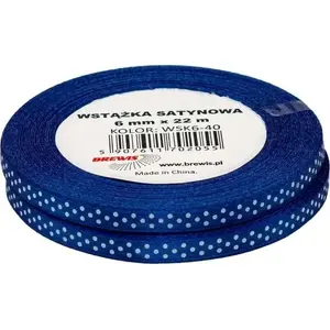 BREWIS satin ribbon 6 mm with dot pattern (WSK6-40) by BREWIS