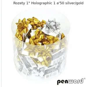 Polsirhurt holographic nail art rosettes 50 pcs — decorative manicure embellishments