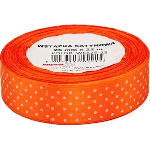 Satin ribbon BREWIS WSK25-25 — 25 mm width, dotted pattern
