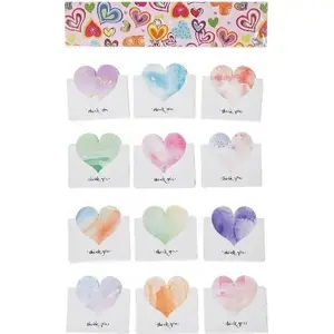 Pendant hearts Rozette 12 pcs - decorative heart-shaped pendants set