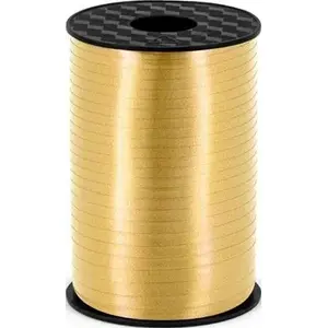 Plastic Decorative Ribbon PartyDeco, gold, 5 mm width, universal use