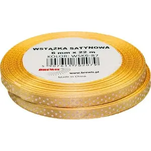 Ribbon BREWIS satin ribbon with dots 6 mm WSK6-87