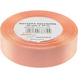 Ribbon BREWIS satin ribbon 25 mm / 32 mm color 124 salmon AA069BRW