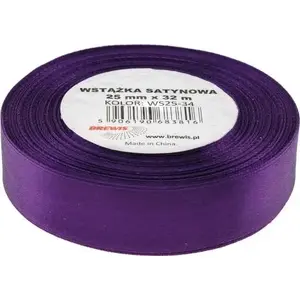 Satin ribbon BREWIS AA074BRW 25 mm / 32 mm, color 34 purple