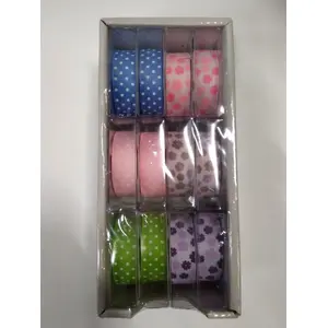 Decorative Self-Adhesive Ribbon Polsirhurt H028 1.5 cm x 1 m printed mix of colors