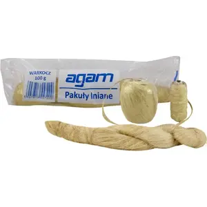 Unimet flax packing in spool 80 g (LC008) - natural flax fibers for packaging and crafts