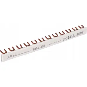 Busbar connector Simet SW1F 10 12M63A 1-phase 63A fork-type, 12 modules, conductor up to 10 mm²