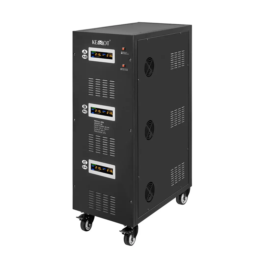 Trīsfāžu automātiska sprieguma stabilizators KEMOT PROavr-80k