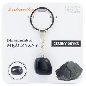 Keychain KUKARTKA — black onyx key fob for men