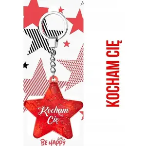 Keychain star affek design 'Brelok gwiazdka Kocham Cię' decorative metal pendant